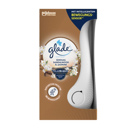 GLADE Сенс&Спрей Дозатор, сензорен ароматизатор, с пълнител Сандалово дърво и Жасмин