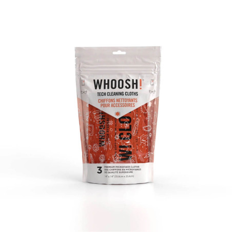 Комплект 3 броя микрофибърни кърпи за почистване на дисплеи - Whoosh 3XL Professional Antimicrobial Microfiber Cleaning Cloth Se