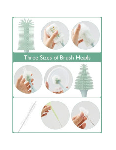 Комплект силиконови четки за шишета и биберони Momcozy 2