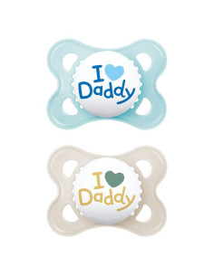 Залъгалка MAM Original I Love Daddy, 2 бр., 2-6 м.