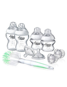 Комплект за новородено Tommee Tippee Closer to Nature, Бебешки шишета, биберони, залъгалка и четка