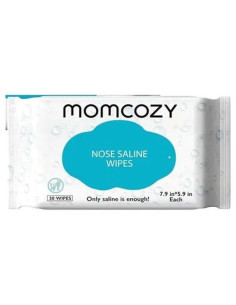 Бебешки мокри кърпи за нос Momcozy, с физиологичен разтвор, 30 бр.