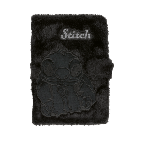 Пухкава тетрадка A5 – Stitch Fluffy BLACK