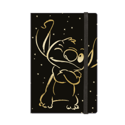 Тетрадка с ластик A5 - 80 л ред - STITCH GOLD - 3