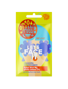 Зелена Глина 3- почистваща маска + Detox Shot Mg Farmona Tutti Frutti Lets Face it