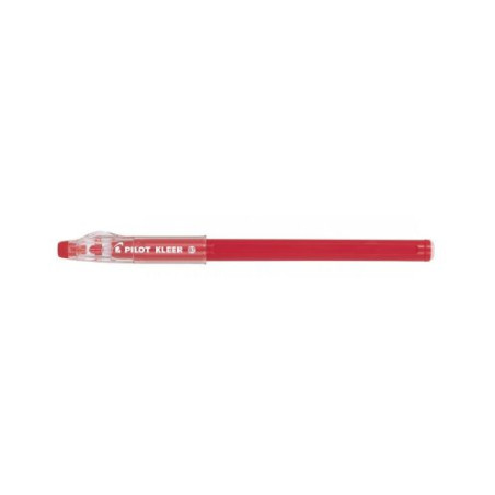 Изтриваща се химикалка с гума Pilot Kleer - Червена, 0.7 mm