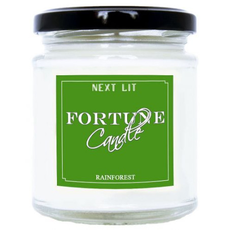Ароматна свещ с късметче Next Lit Fortune Candle - Тропическа гора, на български