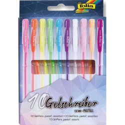 Комплект гел-химикалки Folia - Пастелни цветове, 10 броя