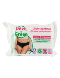 Интимни мокри кърпички - биоразградими - 20 бр