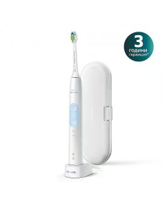 Philips Sonicare Звукочестотна четка за зъби Protective Clean 4500, бяла HX6839/28 с кутия за пренасяне
