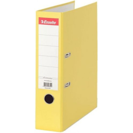Класьор Esselte Eco - А4, 7.5 cm, РР, метален кант, сменяем етикет, жълт