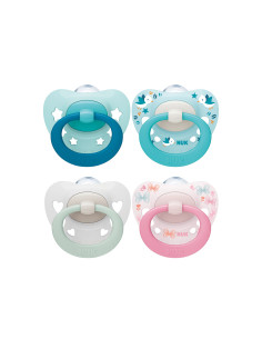 Силиконова залъгалка Nuk Signature, 0-6м, 2 броя, асортимент