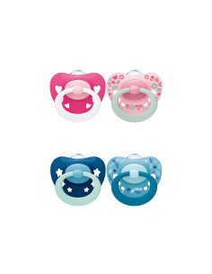 Силиконова залъгалка Nuk Signature, 6-18м, 2 броя, асортимент