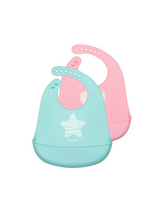 Силиконов лигавник с джоб Canpol, колекция Pastel, асортимент