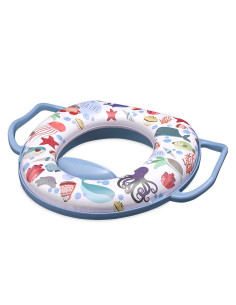 Мека приставка с дръжки за тоалетна чиния Lorelli, Blue sea