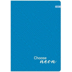 Тетрадка Lastva Hard Neon - A4, 96 листа, широки редове, асортимент