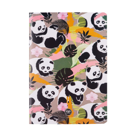 Тетрадка А5 Coolpack мека корица PP 32л. квадратчета Panda Gang