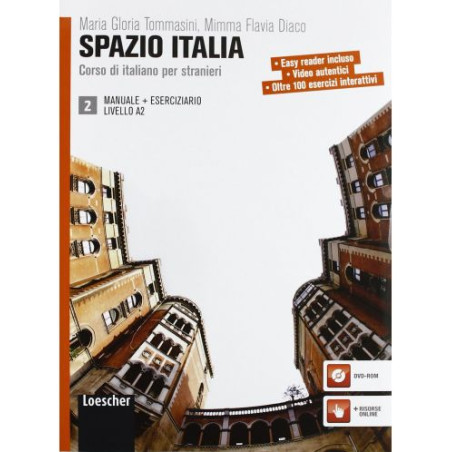 Spazio Italia 2: Manuale + Eserciziario / Учебник и тетрадка по италиански език за 8. - 12. клас (ниво A2)
