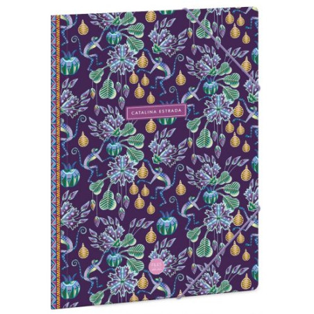 Папка с ластик Ars Una Catalina Estrada - Purple monkeys, A4