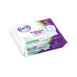 Мокра тоалетна хартия Lara Care, 60 броя