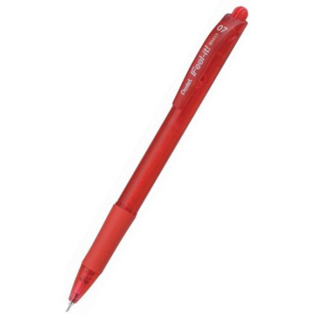 Автоматична химикалка Pentel BX417 - Feel It, 0.7 mm, червен
