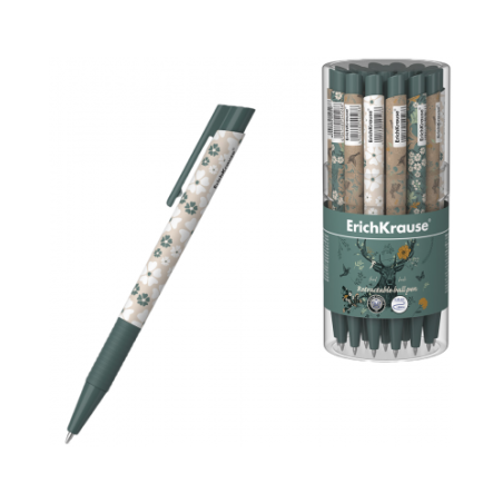 Автоматична химикалка Erich Krause Natural Life - Matic Grip, 0.7 mm, асортимент
