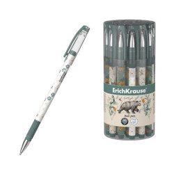 Химикалка с капачка Erich Krause Natural Life - 0.7 mm, асортимент
