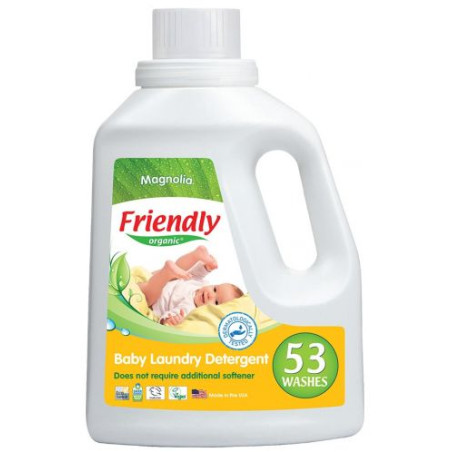 Концентриран гел за пране с омекотител Friendly Organic с аромат Магнолия, 1.57л