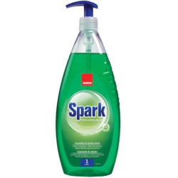 Препарат за съдове с помпа Sano - Spark Cucumber, 1 L