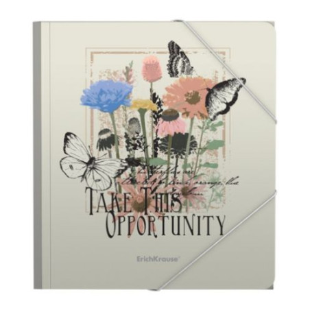 Папка с ластик Erich Krause - Wild Flowers, A5+