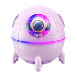 Дифузер и овлажнител за въздух - Remax Spacecraft Air Humidifier 200 ml (розов)