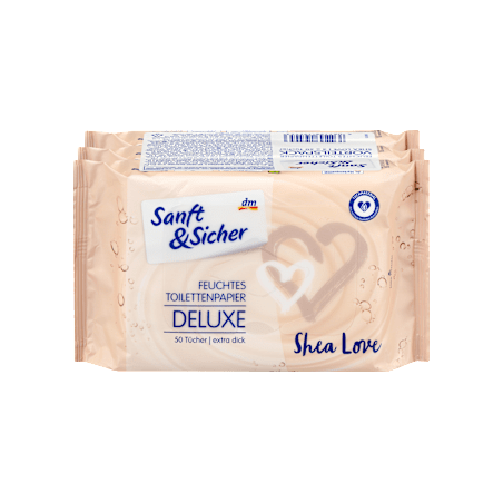 Влажна тоалетна хартия Shea Love (3x50бр.), 150 бр.
