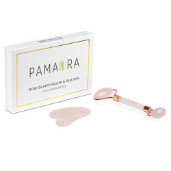 Pamaura Rose Quartz Face Roller and Gua Sha Set