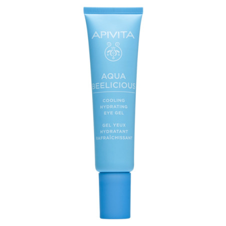 Apivita aqua beelicious охлаждащ хидратиращ гел-крем за околоочен контур с мед и цветя 15мл