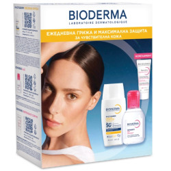 Комплект Bioderma Photoderm Флуид SPF50+ 40 мл + Сенсибио Н2О 100мл + Сенсибио Дифенсив серум 5 мл
