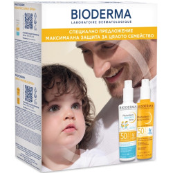Комплект Bioderma Photoderm Слънцезащитен спрей за деца SPF50+ 200 мл + Слънцезащитен спрей за възра