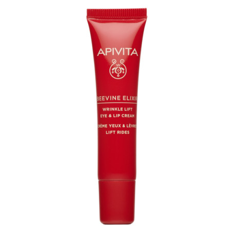 Apivita Beevine Elixir Коригиращ бръчките лифтинф крем за околоочен контур и устни 15 мл