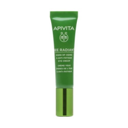 Apivita bee radiant околоочен крем против стареене и признаци на умора с бял божур и патентован екст