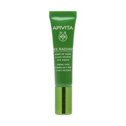 Apivita bee radiant околоочен крем против стареене и признаци на умора с бял божур и патентован екст