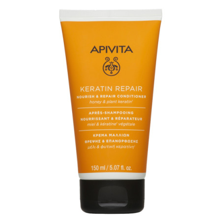 Apivita nourish & repair подхранващ и възстановяващ шампоан за суха и увредена коса с маслина и мед