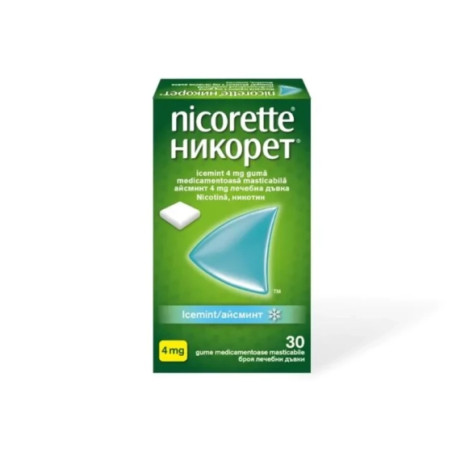 Никорет айсминт дъвки за отказване на цигарите 4мг х30