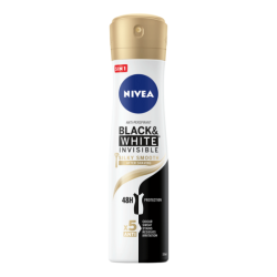 Nivea дезодорант спрей дамски invisible on blacк&white silкy smooth 150мл