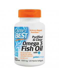 BEST Omega 3 Fish Oil 1000 mg / Purified -amp, Clear