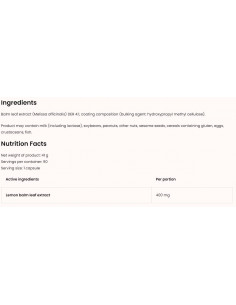 Lemon Balm 400 mg | Vege - Маточина 2