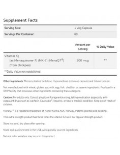 MK-7 Vitamin K-2 300 mcg | Extra Strength MenaQ7 2