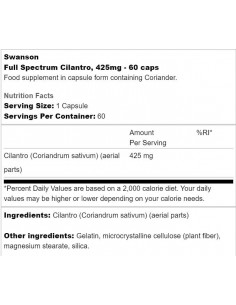 Full Spectrum Cilantro 425 mg 2