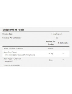 Alpha Lipoic Acid 600 mg / Extra Strength 2