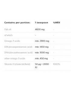 Super Omega Liquid + D3 2900 mg 2