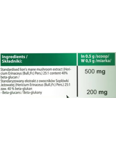 Lion-N39,s Mane Powder 25:1 500 mg 2