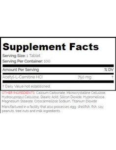 Alcar / Acetyl L-Carnitine 750 mg 2